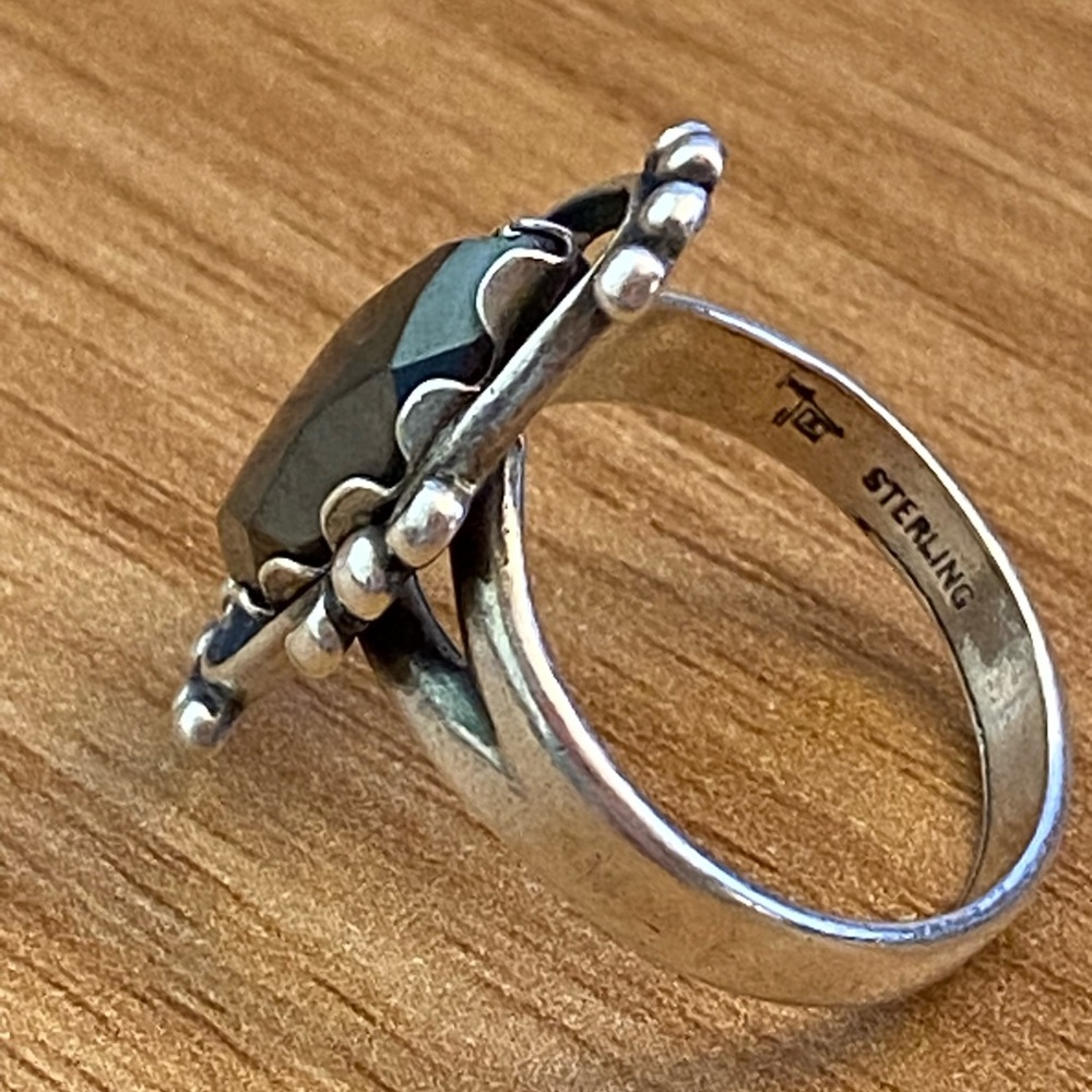 Beautiful hematite 925 sterling silver native American ring. Bell trading post. - Picture 4 of 7
